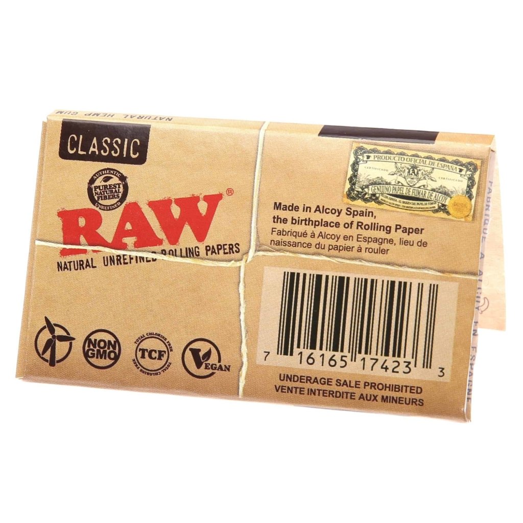 RAW - Classic Single Wide Rolling Papers - Aqua Lab Technologies