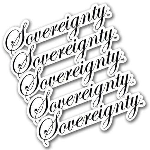 Sovereignty Glass - 5 Pack of Logo Stickers