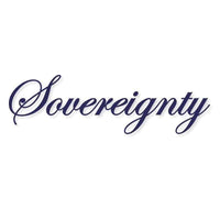Sovereignty Glass - Large Blue Logo Sticker - Aqua Lab Technologies