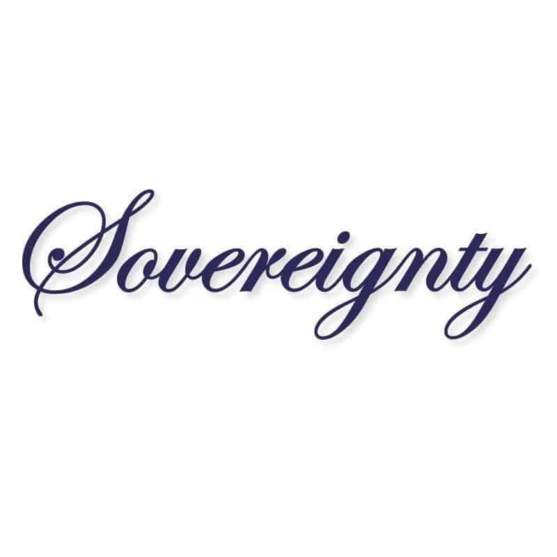 Sovereignty Glass - Large Blue Logo Sticker - Aqua Lab Technologies