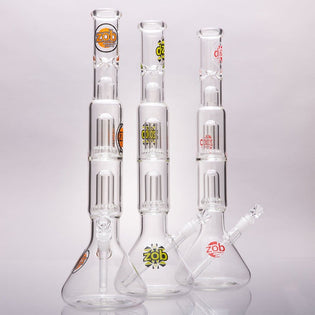 ZOB Glass Double UFO Beaker Bong